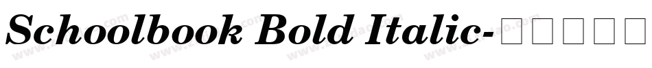 Schoolbook Bold Italic字体转换